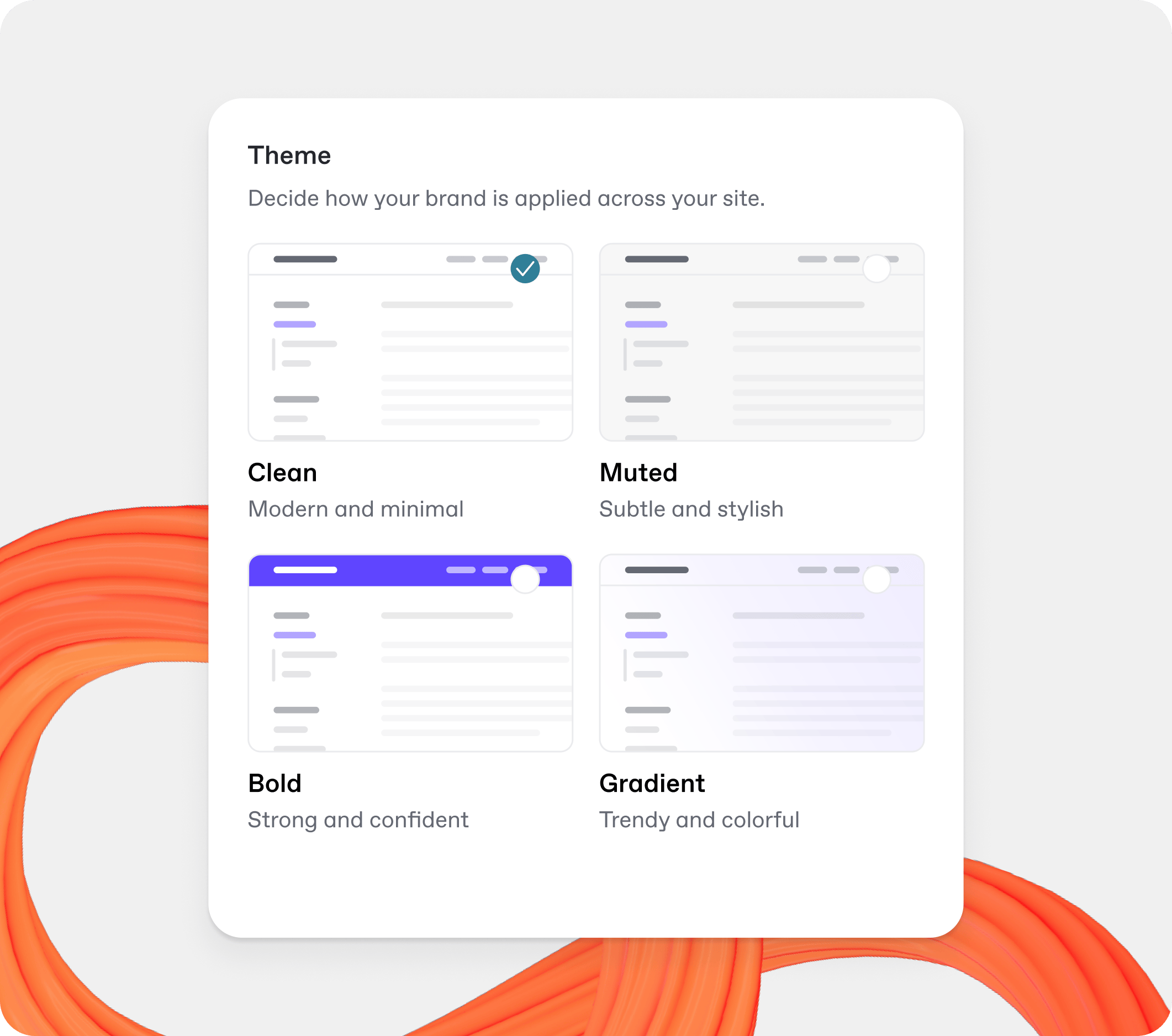 A GitBook screenshot showing theme options